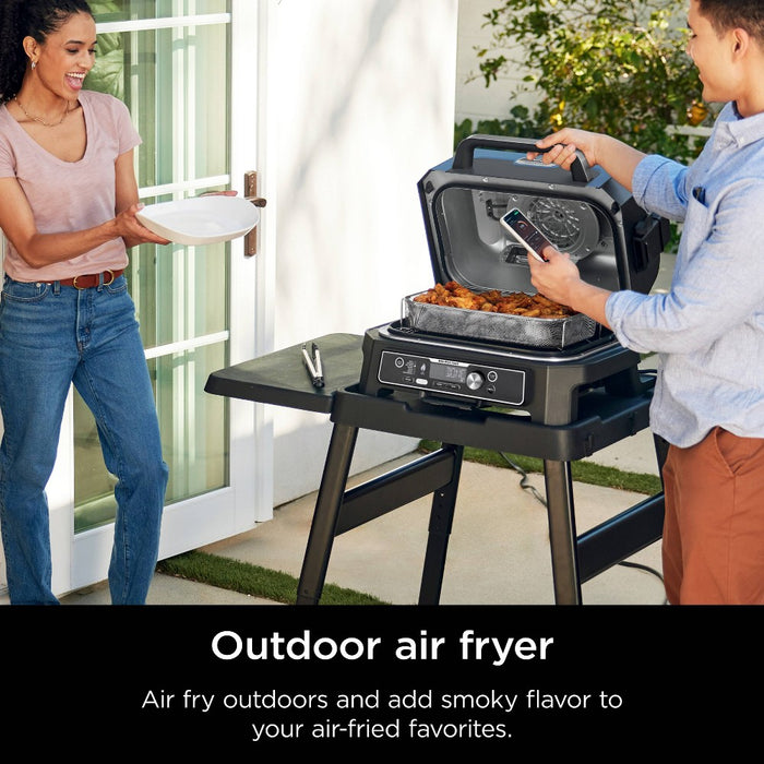 Ninja Woodfire ProConnect Premium XL 7-in-1 Outdoor Grill & Smoker, App Enabled, Woodfire Technology, 2 Built-In Thermometers - OG951 (LOCAL PICKUP ONLY)