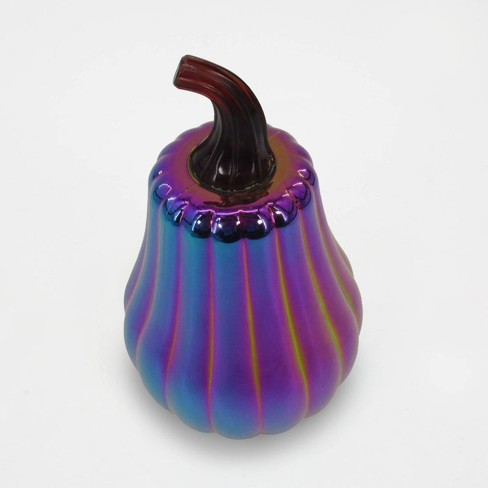 Dark Iridescent Tall Pumpkin Figurines - Bullseye's Playground