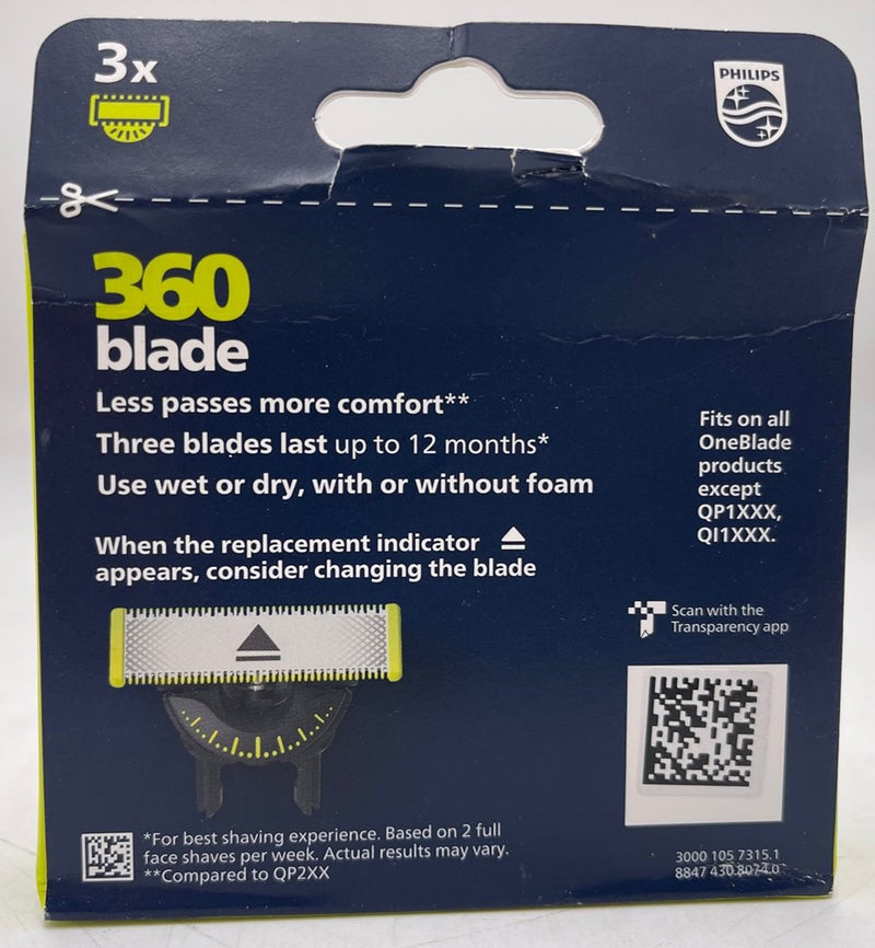 Philips Norelco OneBlade 360 Replacement Blade - QP430/80 - 3ct