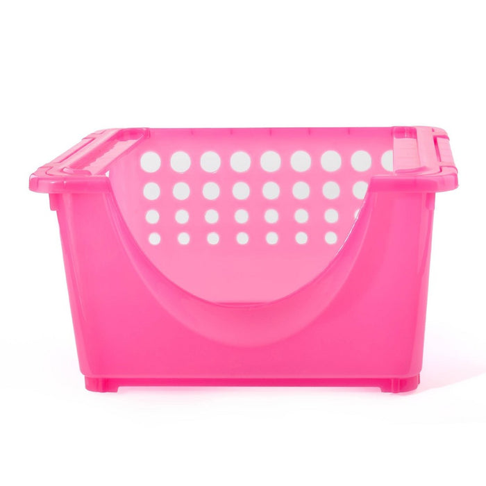 659oz Stackable Utility Storage Bin Pink - Bullseye's Playground
