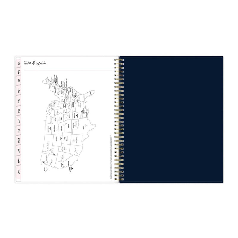 Color Me Courtney for Blue Sky 2024-25 Weekly/Monthly Planner 11"x8.5" Bloom Navy