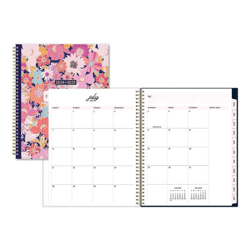 Color Me Courtney for Blue Sky 2024-25 Weekly/Monthly Planner 11"x8.5" Bloom Navy