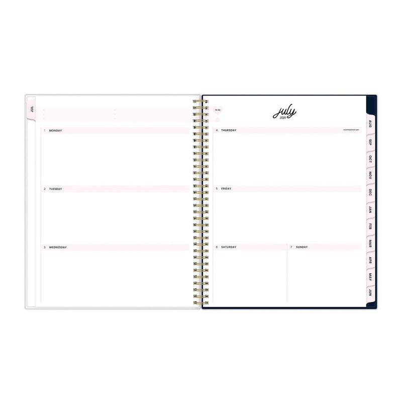 Color Me Courtney for Blue Sky 2024-25 Weekly/Monthly Planner 11"x8.5" Bloom Navy