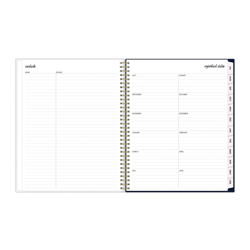 Color Me Courtney for Blue Sky 2024-25 Weekly/Monthly Planner 11"x8.5" Bloom Navy
