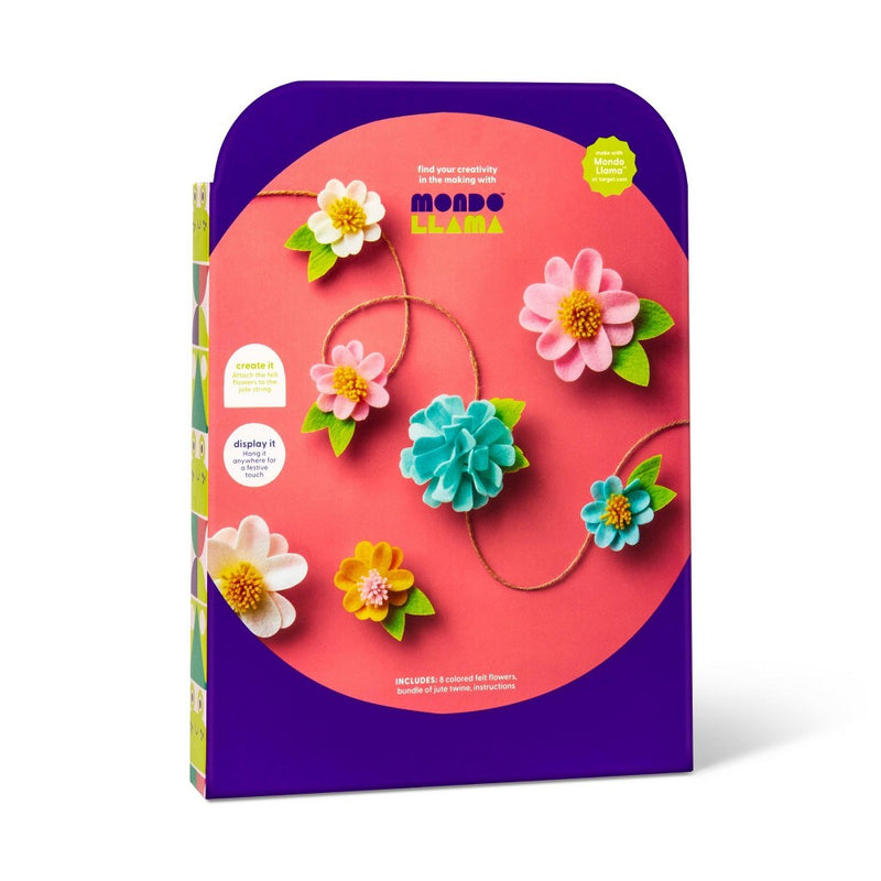 Create-Your-Own Felt Flower Garland Kit - Mondo Llama