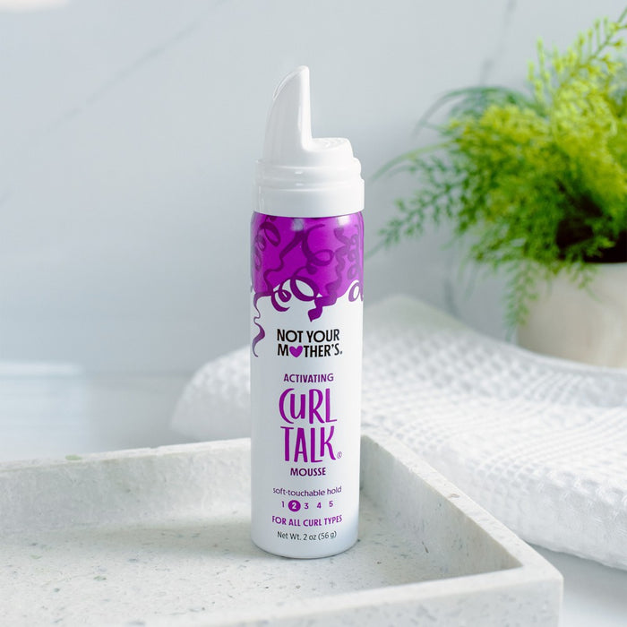 Not Your Mother's Mini Curl Talk Activating Mousse - Lightweight Hold for Curly Hair - 2 fl oz