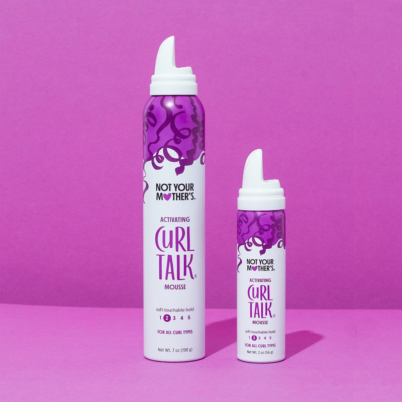 Not Your Mother's Mini Curl Talk Activating Mousse - Lightweight Hold for Curly Hair - 2 fl oz
