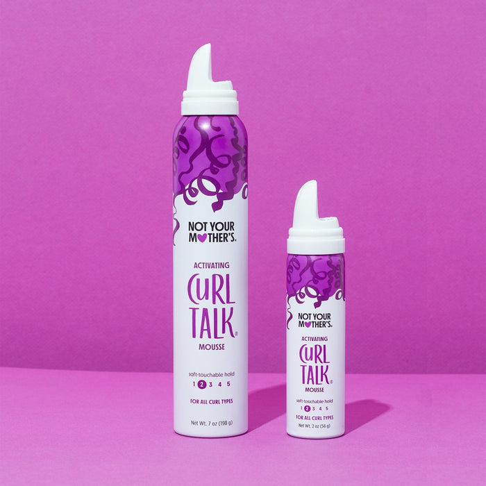 Not Your Mother's Mini Curl Talk Activating Mousse - Lightweight Hold for Curly Hair - 2 fl oz