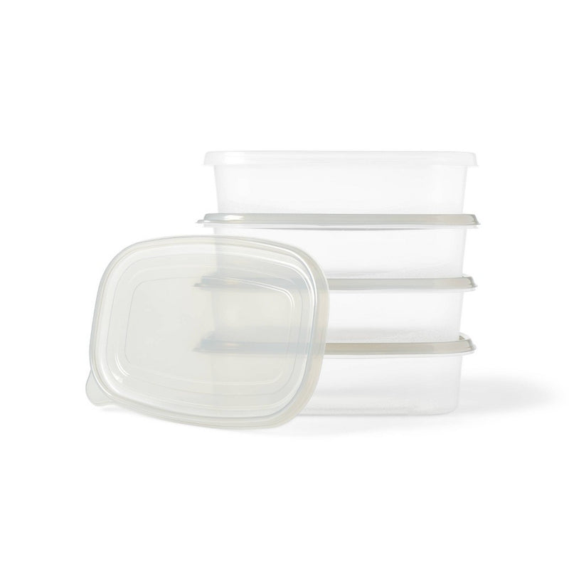 Snap & Store Medium Rectangle Food Storage Containers - 76 fl oz/4ct - Dealworthy
