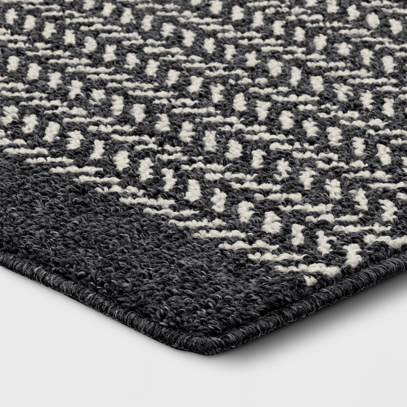 2'5"x3'8" Washable Herringbone Accent Rug Gray - Threshold (LOCAL PICKUP ONLY)