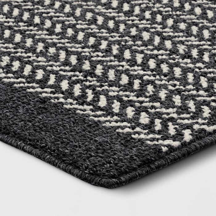 2'5"x3'8" Washable Herringbone Accent Rug Gray - Threshold