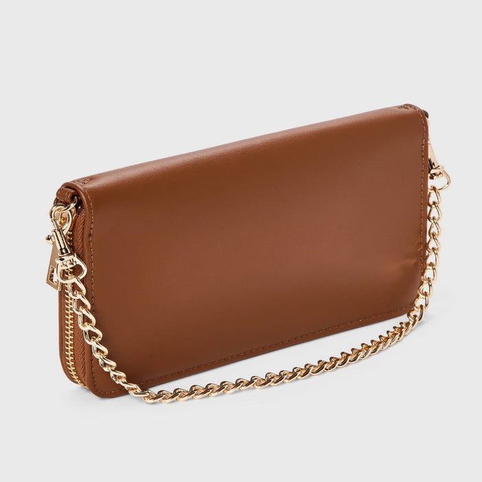 Large Around Zip Wallet - A New Day Brown