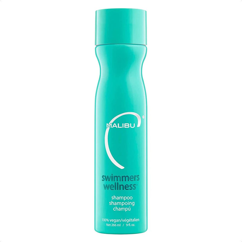 Malibu C Swimmers Wellness Shampoo - Chlorine Shampoo For Swimmers To Combat Dry, Brittle Hair - Restores Texture Affected By Pool Elements - Sulfate Free Hair Care (9 Oz)