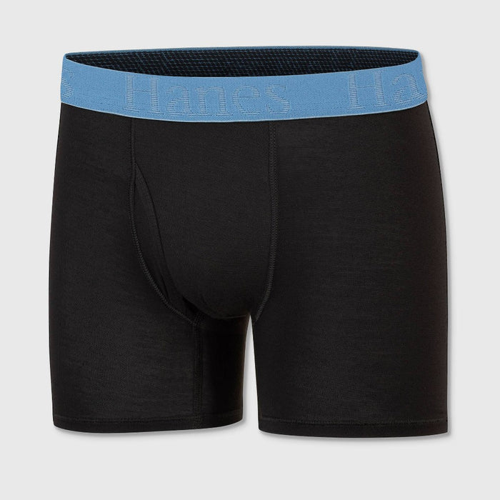 Hanes Originals Boys' 5pk SuperSoft Boxer Briefs - Black XL