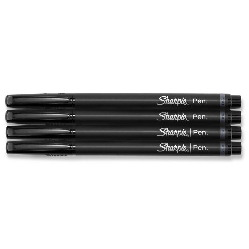 Sharpie 4pk Felt Pen Fine Tip Black Ink