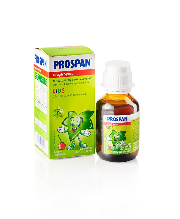 Prospan Kids Cough Syrup + Mucus With Proprietary Ivy Leaf Extract EA575 - Soothes Cough, Mucus Relief, No Sugar, Non-Drowsy, Alcohol-Free, Drug-Free - 100Ml