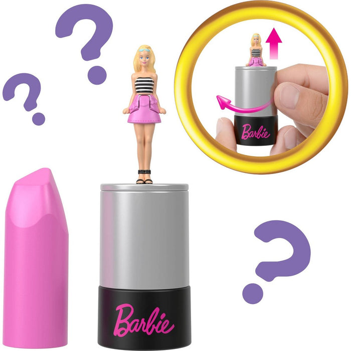 Barbie Mini BarbieLand Fashionistas Dolls, 1.5-inch Dolls in Lipstick Tube, Surprise Reveal (Styles May Vary)
