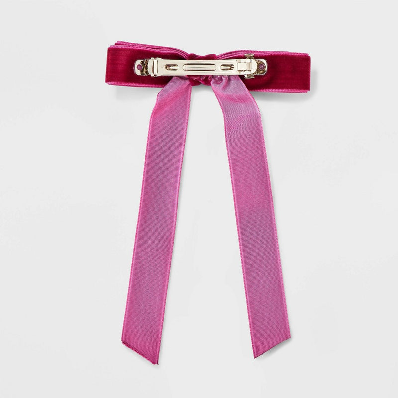 Girls' 4pk Ribbon Bow Barrette Set - art class