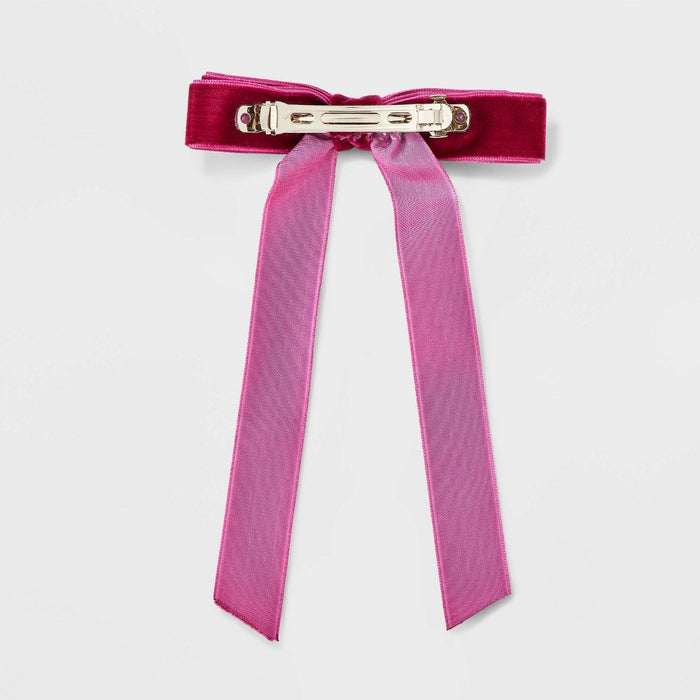 Girls' 4pk Ribbon Bow Barrette Set - art class