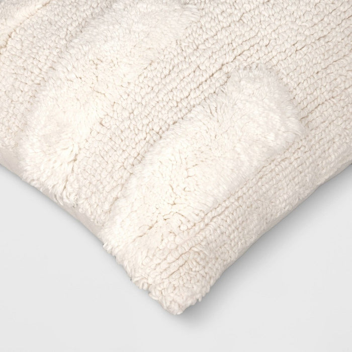 Lumbar Modern Tufted Pillow Cream - Threshold