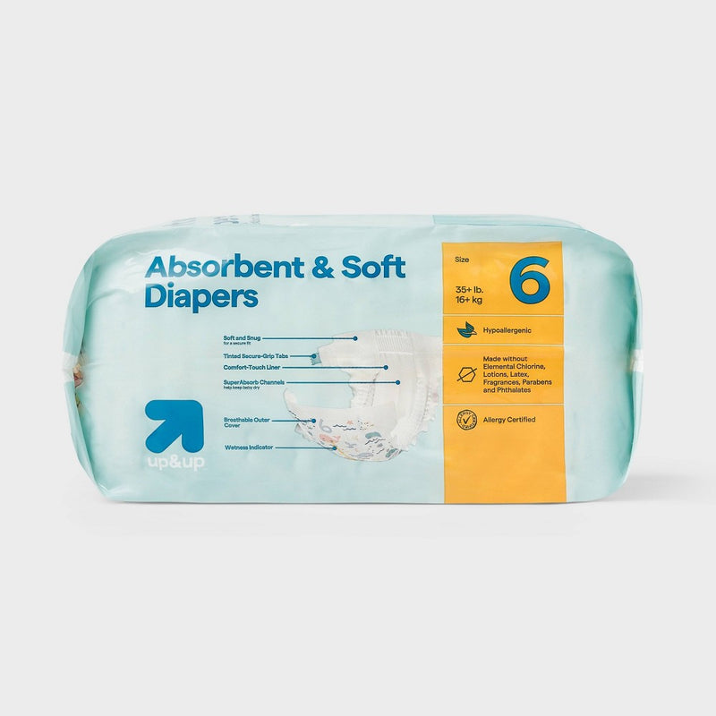Disposable Diapers Small Pack - Size 6 - 21ct - up&up (Color or Pattern May Vary)