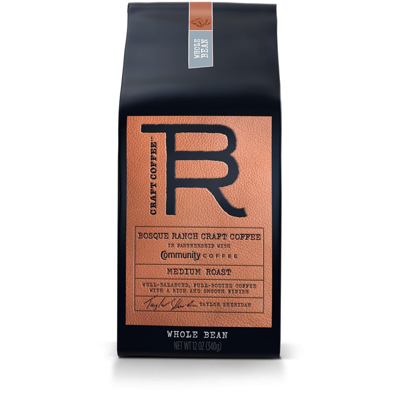 Bosque Ranch Craft Coffee From Taylor Sheridan In Partnership With Community Coffee, Medium Roast Whole Bean Coffee, 12 Ounce Bag (Pack Of 1)