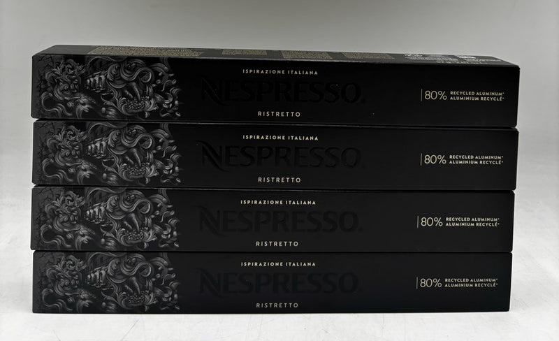 LOT OF 4!!! Nespresso RISTRETTO Ispirazione Italiana Dark Roast - 10ct EXP 04/30/25