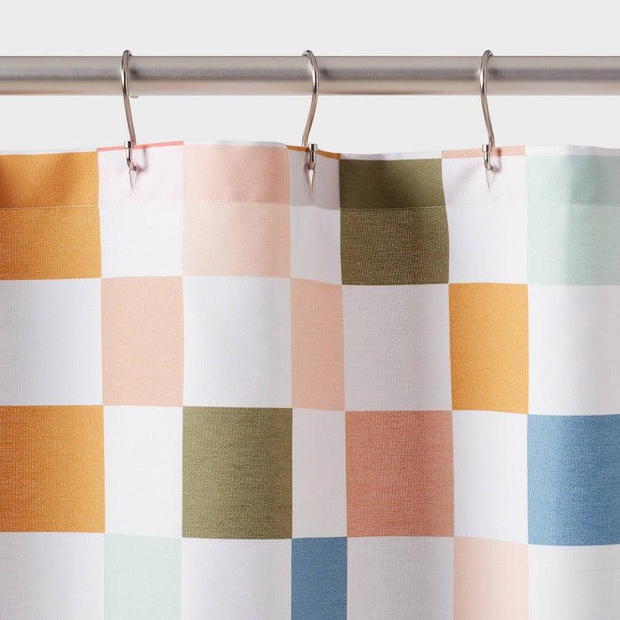 Kids' Shower Curtain Checkered - Pillowfort