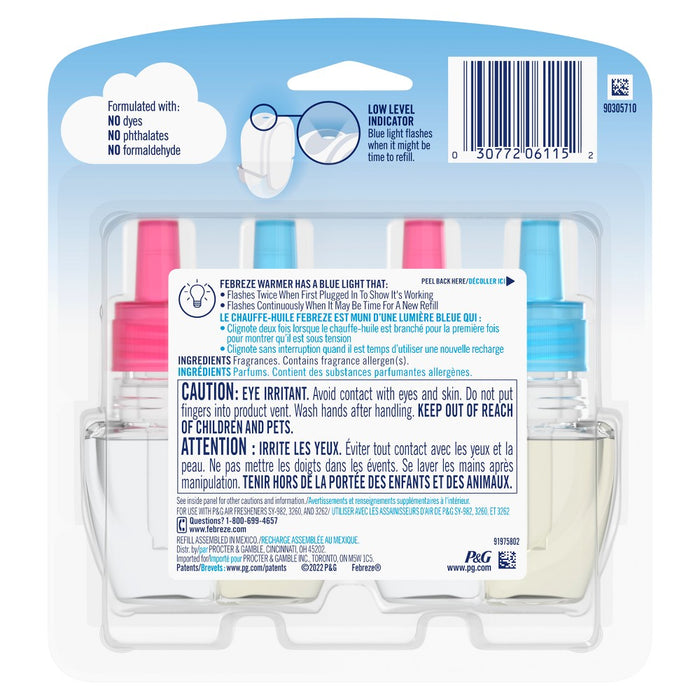 Febreze Odor-Fighting Fade Defy Plug Air Freshener - Sweet Peony - 0.87 fl oz