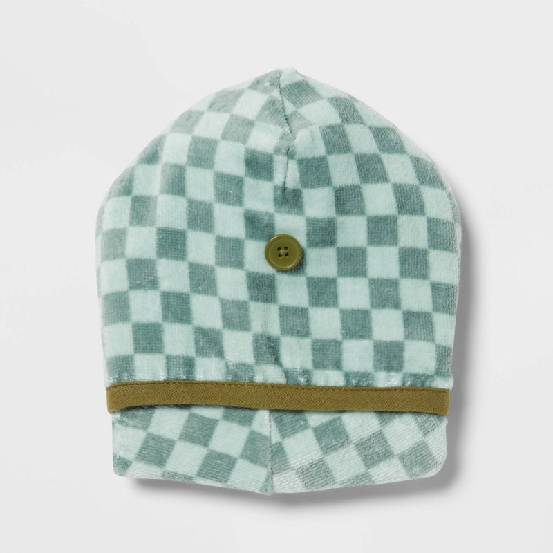 Kids' Hair Towel Green Checkered - Pillowfort