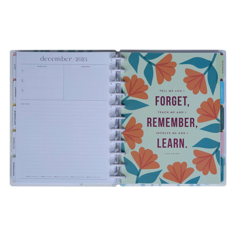 Happy Brands Planner July 2024 - June 2025 Patterned Paper Big 12 Month Planner