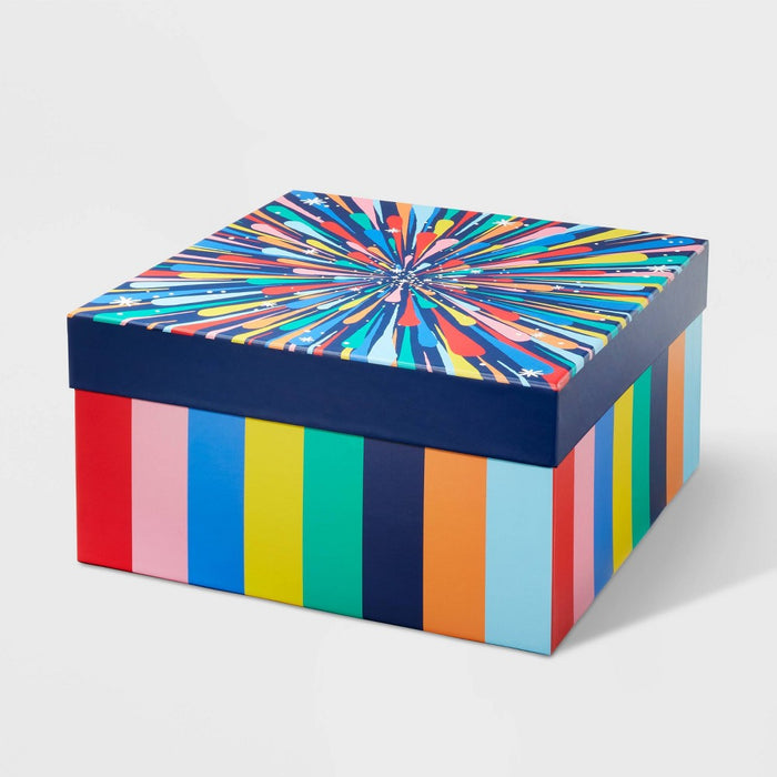Starburst Striped Gift Box - Spritz