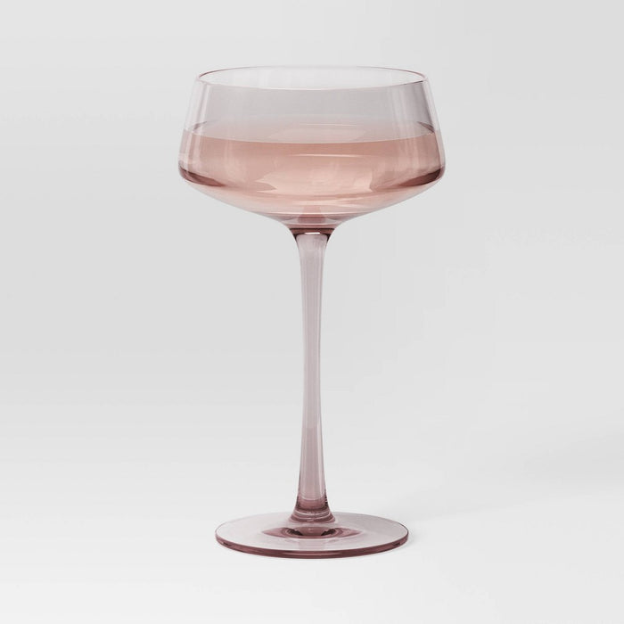9.8oz Cocktail Coupe Glass Pink - Threshold