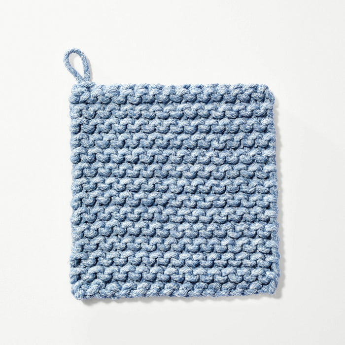 7" Rope Trivet Marled Blue - Figmint