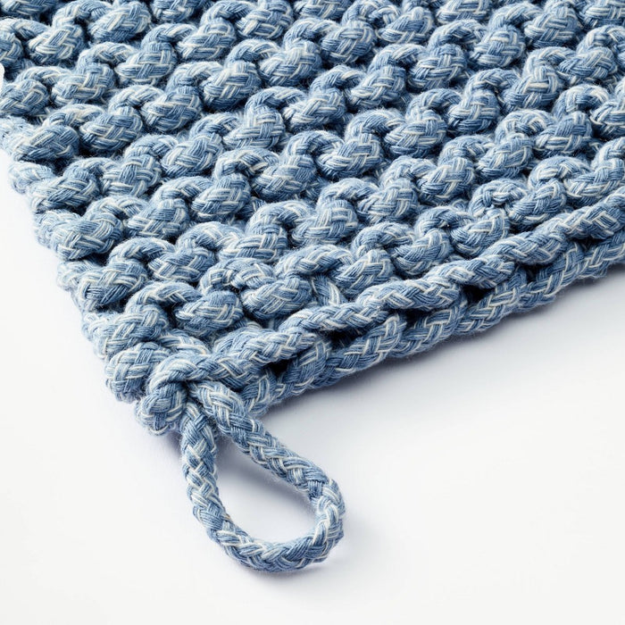 7" Rope Trivet Marled Blue - Figmint