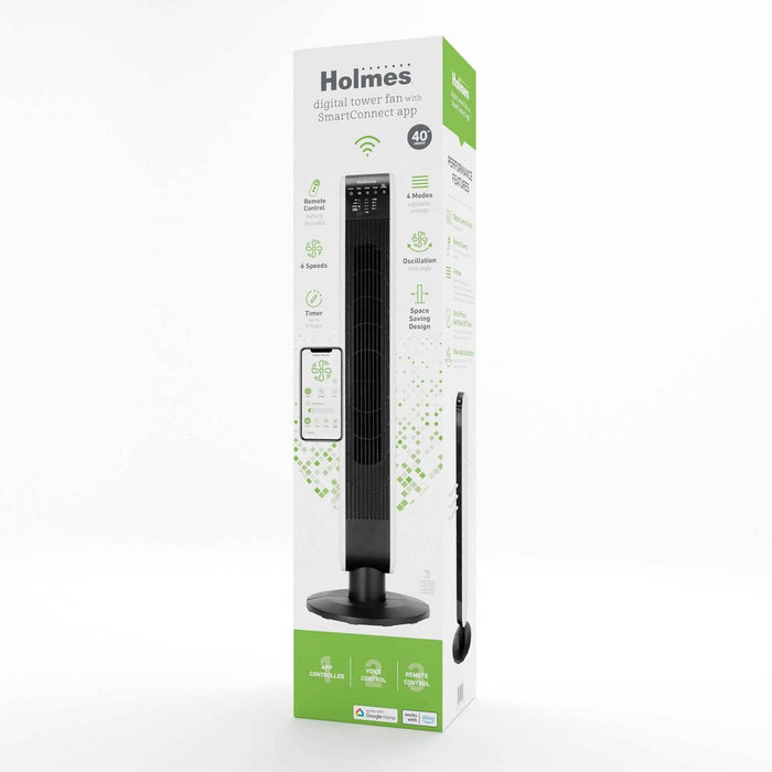 Holmes 40" Oscillating Wi-Fi connect Designer Series Tower Fan (LOCAL PICKUP ONLY)