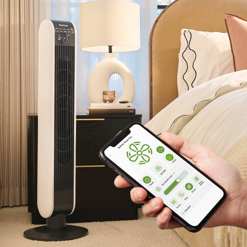 Holmes 40" Oscillating Wi-Fi connect Designer Series Tower Fan (LOCAL PICKUP ONLY)