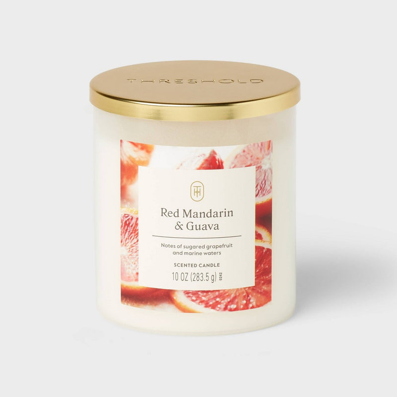 Lidded Glass Jar Candle Red Mandarin and Guava 10oz - Threshold
