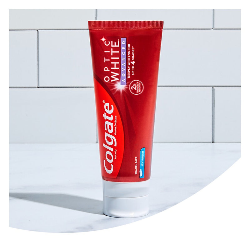 Colgate Optic White Advanced Whitening Toothpaste - Icy Fresh - 3.2oz/1pk
