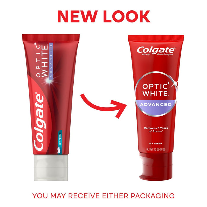 Colgate Optic White Advanced Whitening Toothpaste - Icy Fresh - 3.2oz/1pk