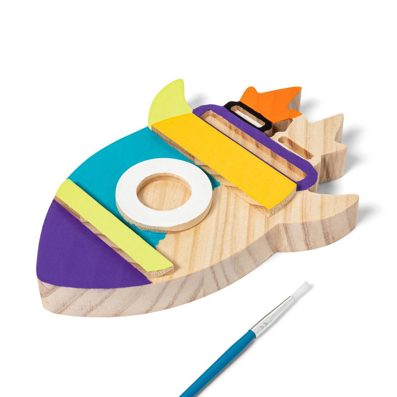 FreeStanding Wood Rocket Ship - Mondo Llama