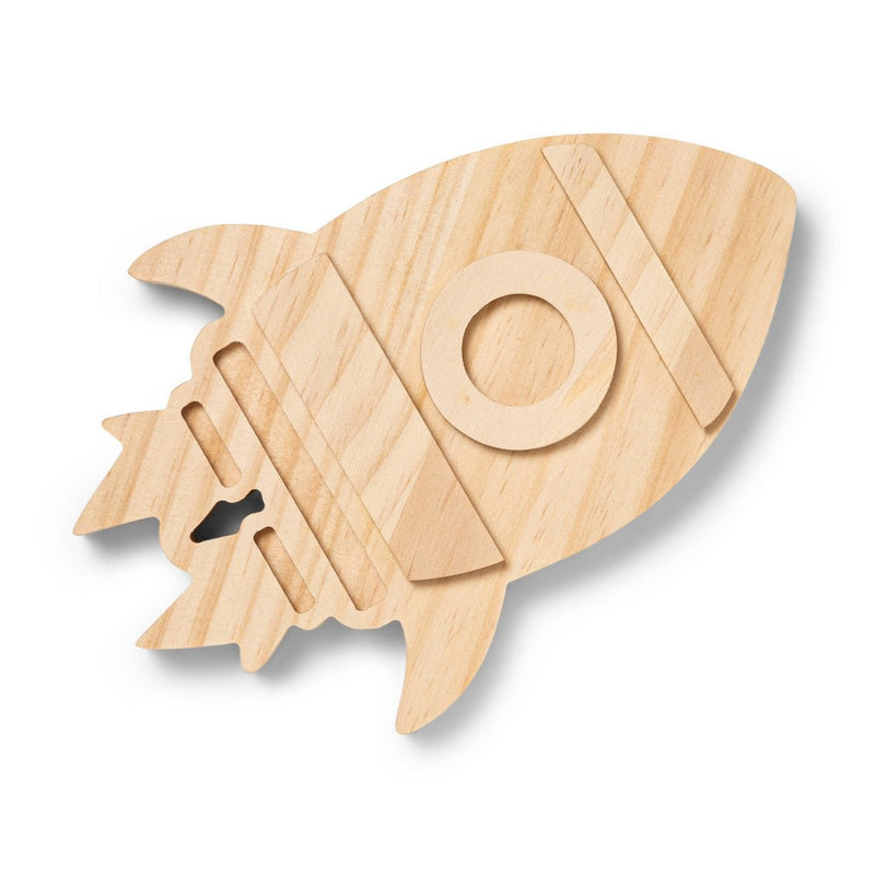 FreeStanding Wood Rocket Ship - Mondo Llama