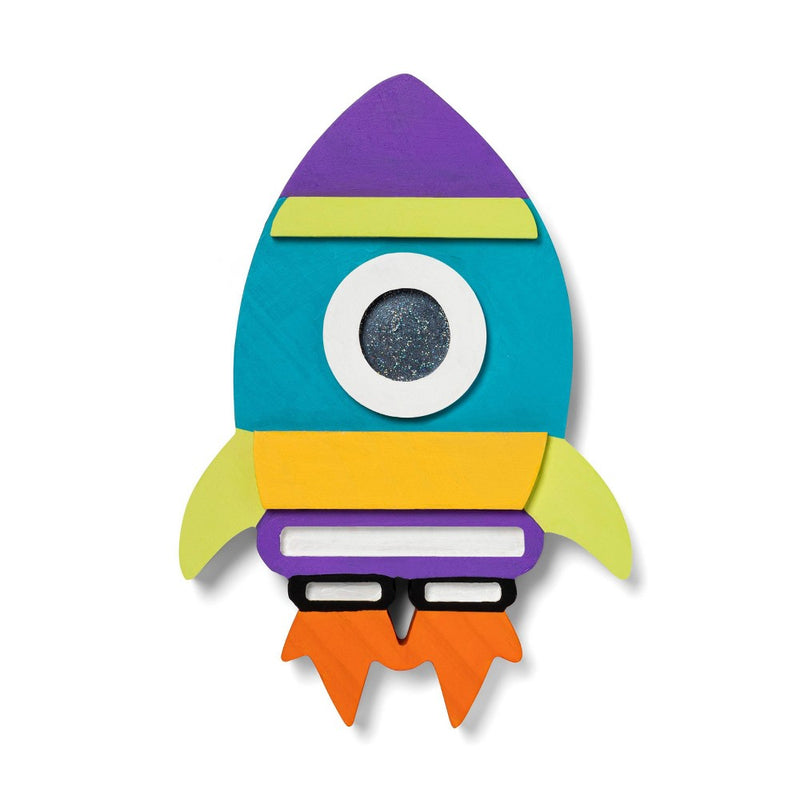 FreeStanding Wood Rocket Ship - Mondo Llama