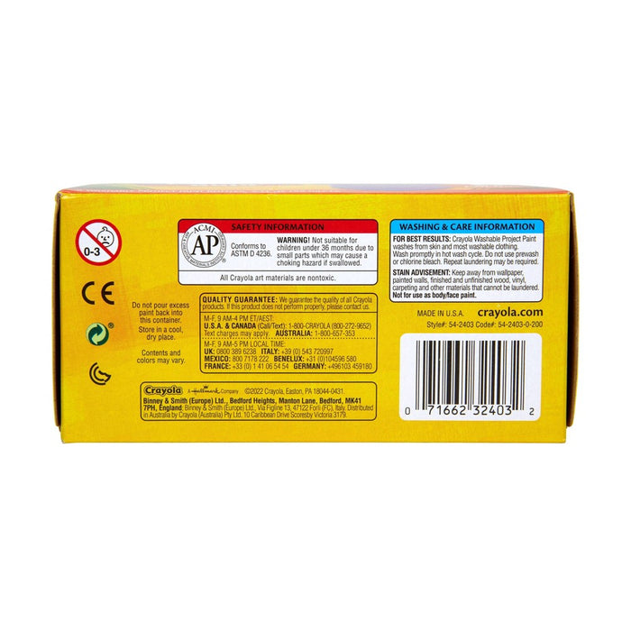 Crayola 6ct Washable Project Paint