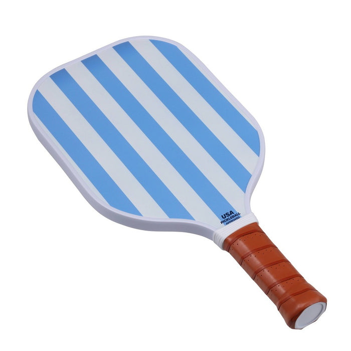 Double Sided Pickleball Paddle - White Stripes/Floral