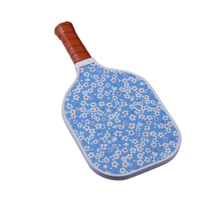 Double Sided Pickleball Paddle - White Stripes/Floral