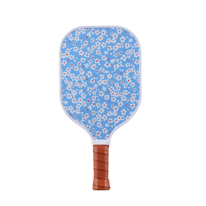 Double Sided Pickleball Paddle - White Stripes/Floral