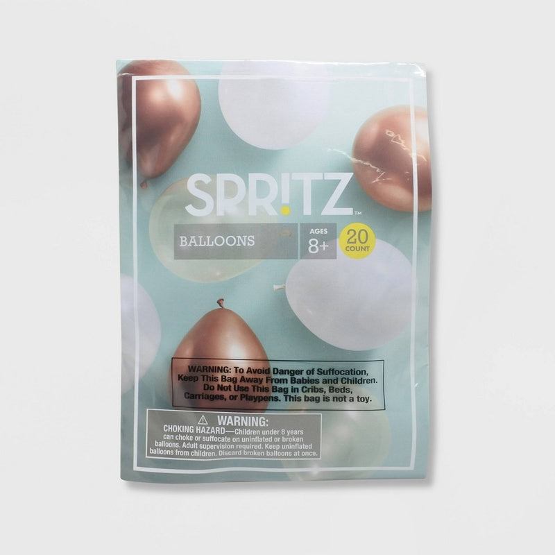 20ct 12" Metallic Balloon Pack Brown - Spritz