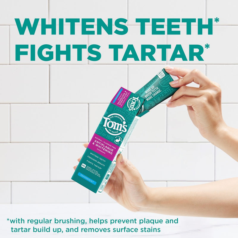 Tom's of Maine Antiplaque and Whitening Natural Toothpaste - Peppermint - 4.5oz/3pk