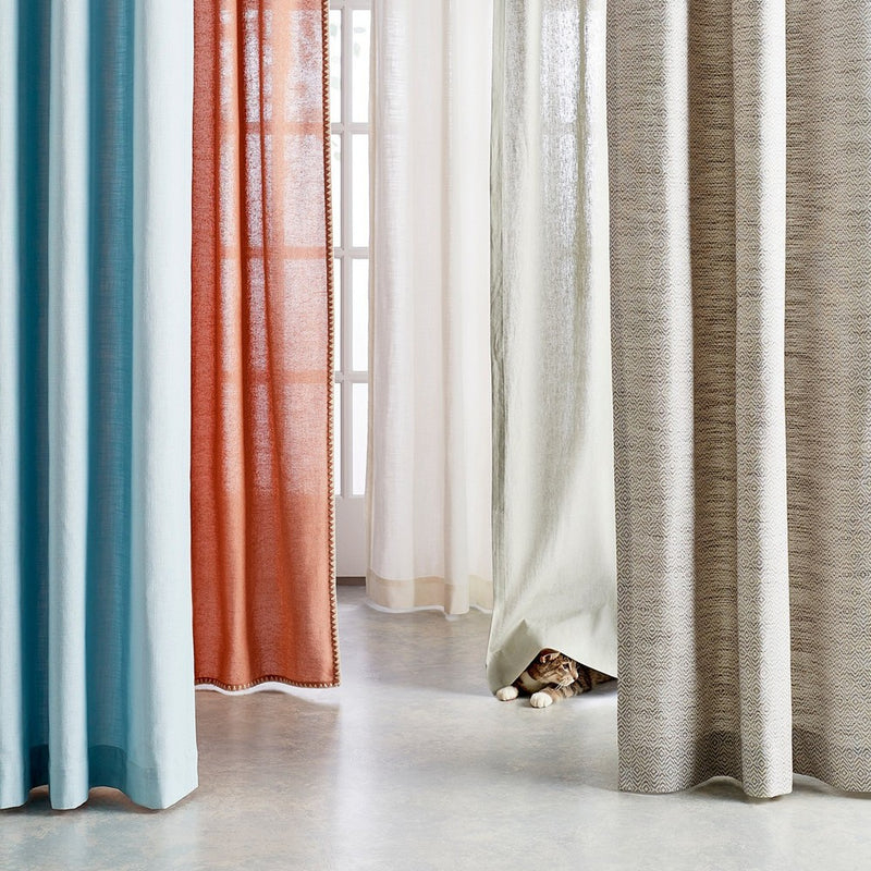 54"x95" Light Filtering Diamond Weave Window Curtain Panel Gray - Threshold
